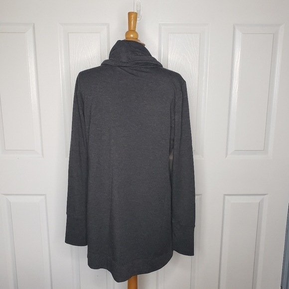 Calia Effortless Waterfall Drape Open Cardigan Style Duster Pockets Thumbholes S - Picture 10 of 13